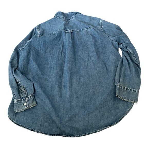No brand denim long sleeve button down shirt women’s size XL - Picture 3 of 3